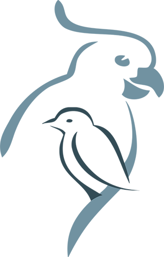 Kaijuleiden papukaijalogo